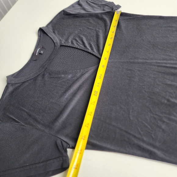 Anthropologie Olivaceous  Stretch Black Short Sleeve Drawstring Dress Cover Up S - Picture 9 of 11